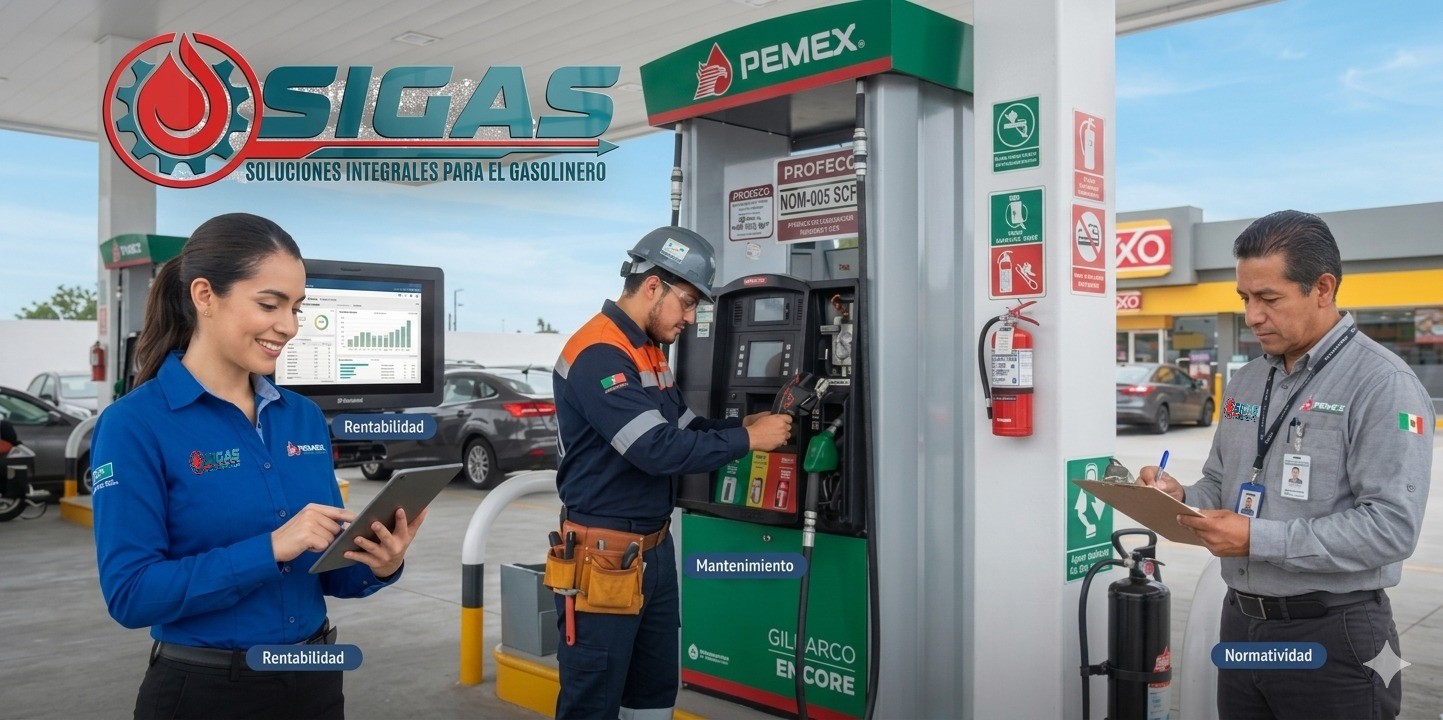 Verificación integral de una bomba de gasolina